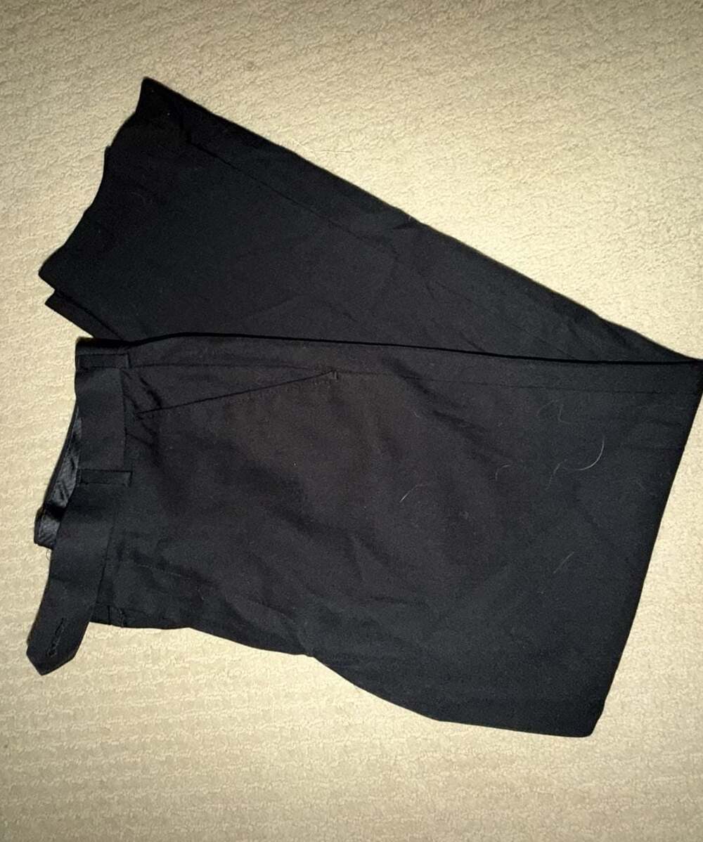George Men's Black Flat Front Dress Pants Size 32x30